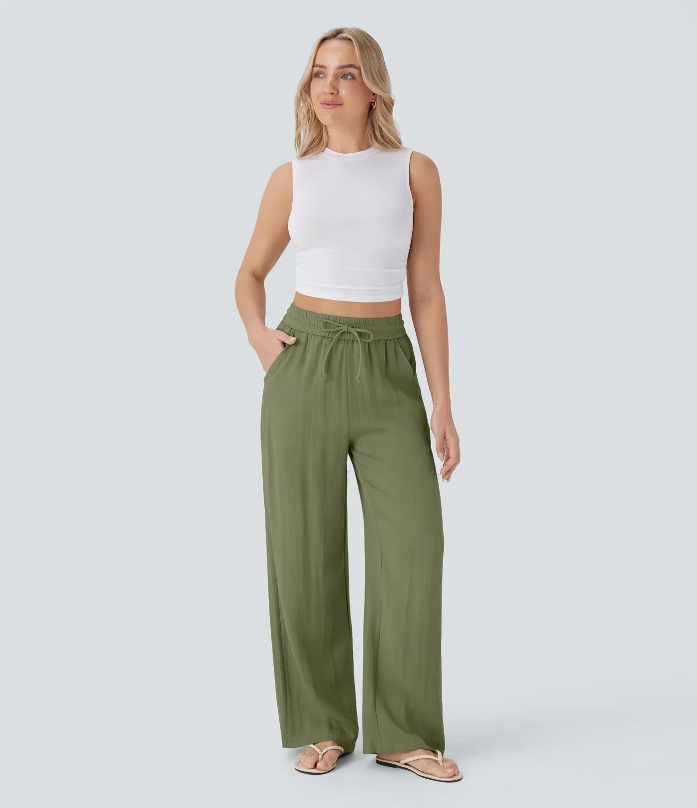 Aria - Elegante Pantaloni in Lino
