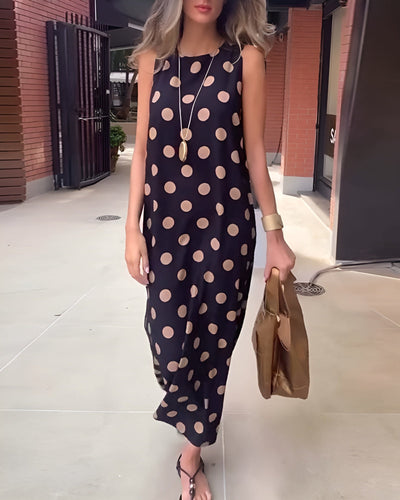 Roxane | Maxibito con spacco e pois