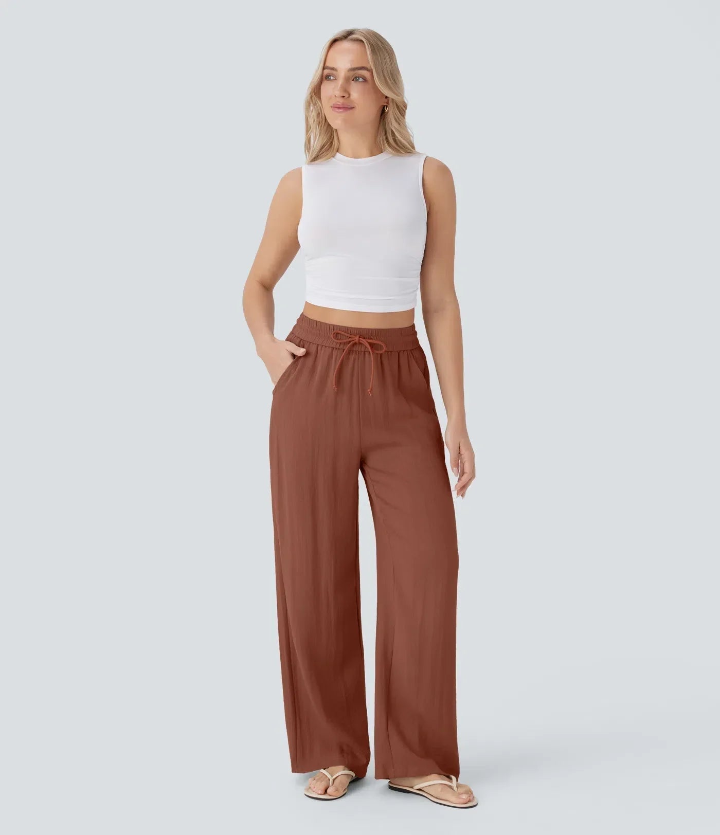 Aria - Elegante Pantaloni in Lino