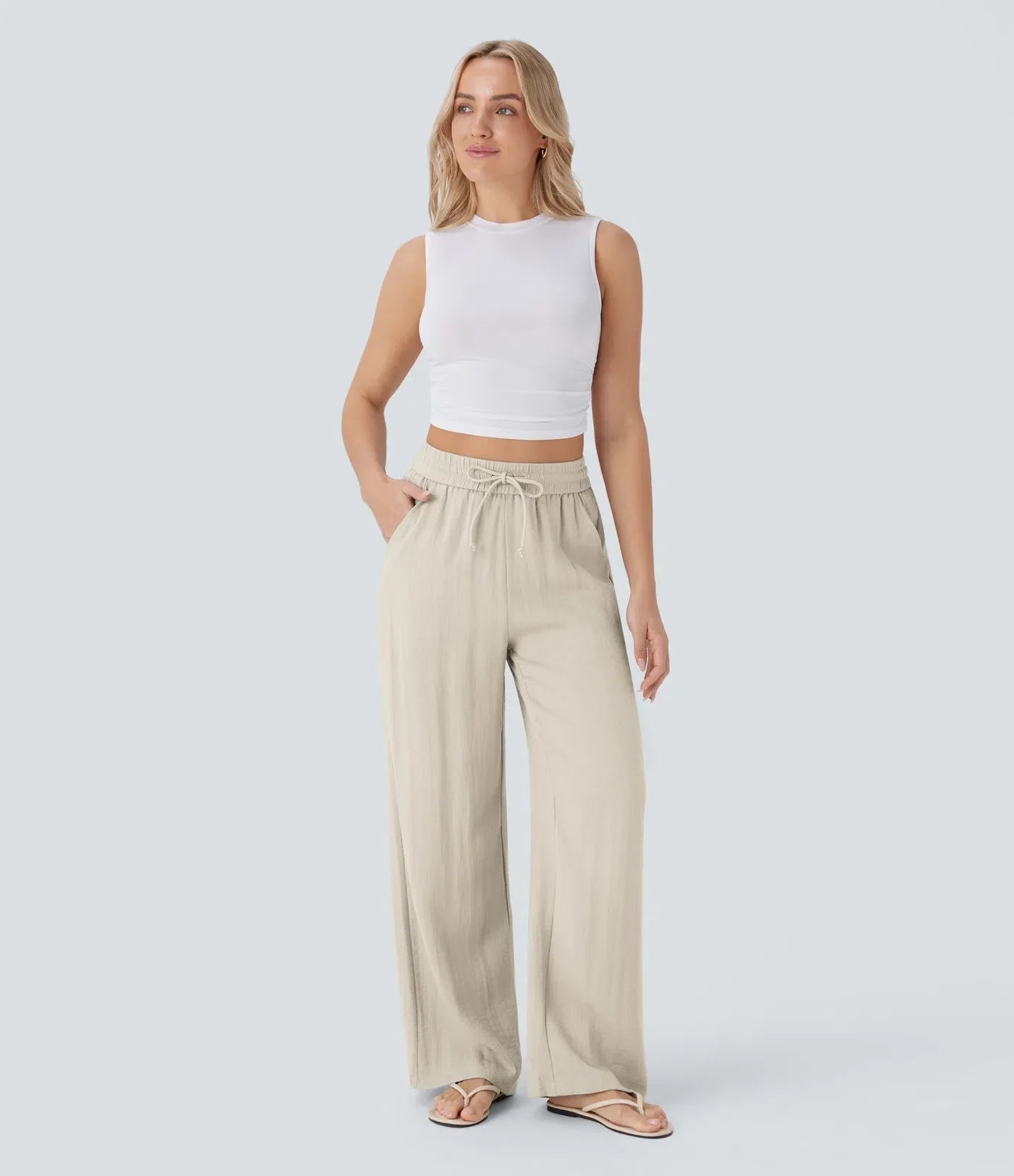 Aria - Elegante Pantaloni in Lino