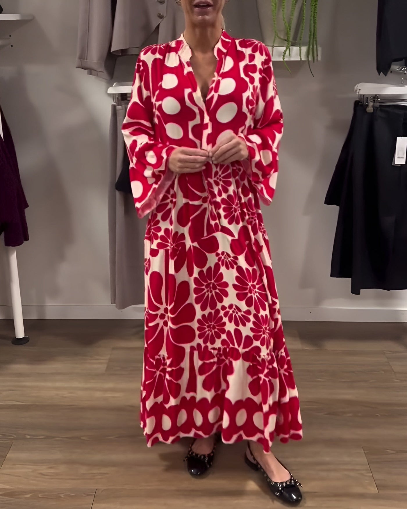 Marielle | Elegante Maxikleid mit Print