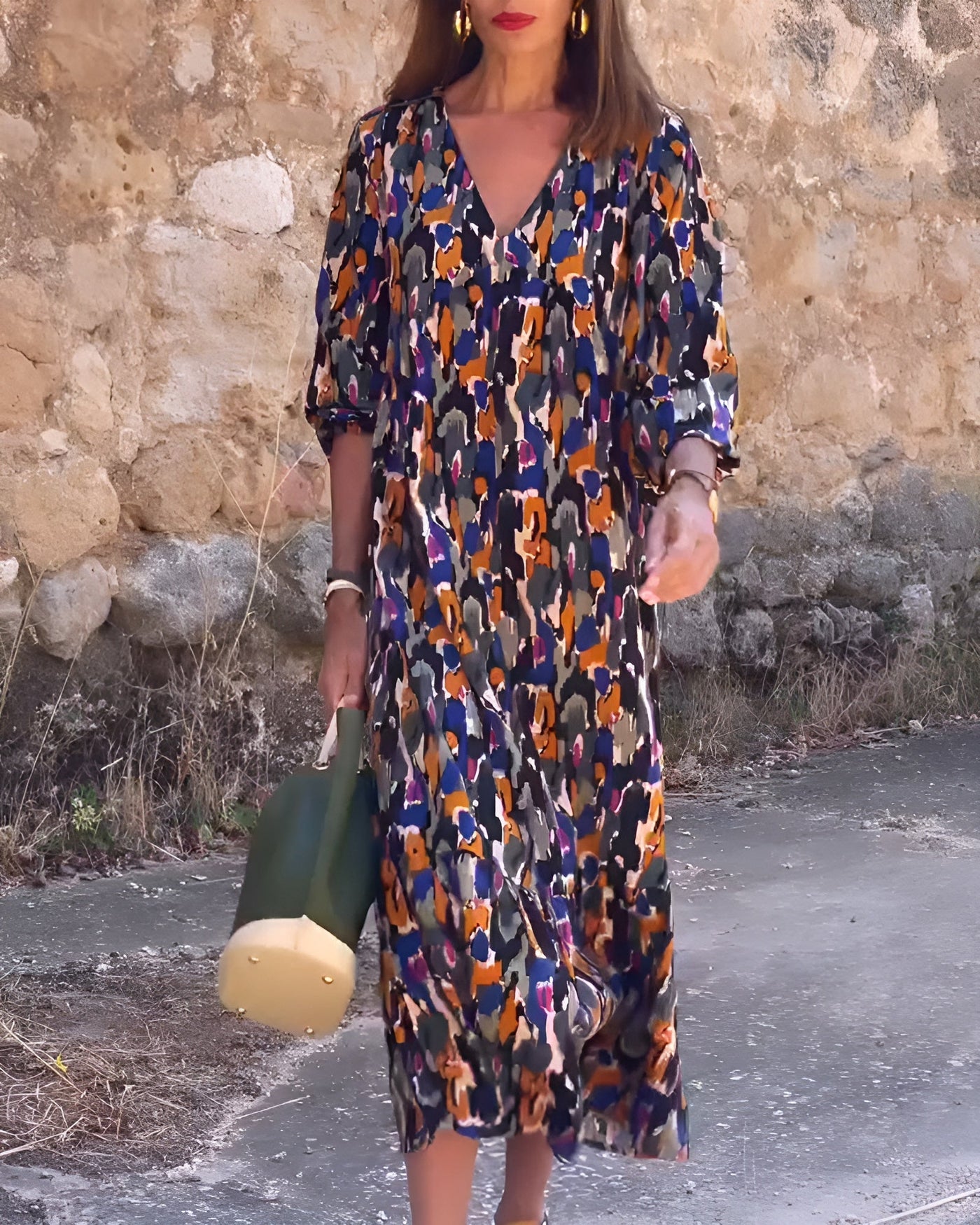 Nathalie | Abito vintage con scollo a V