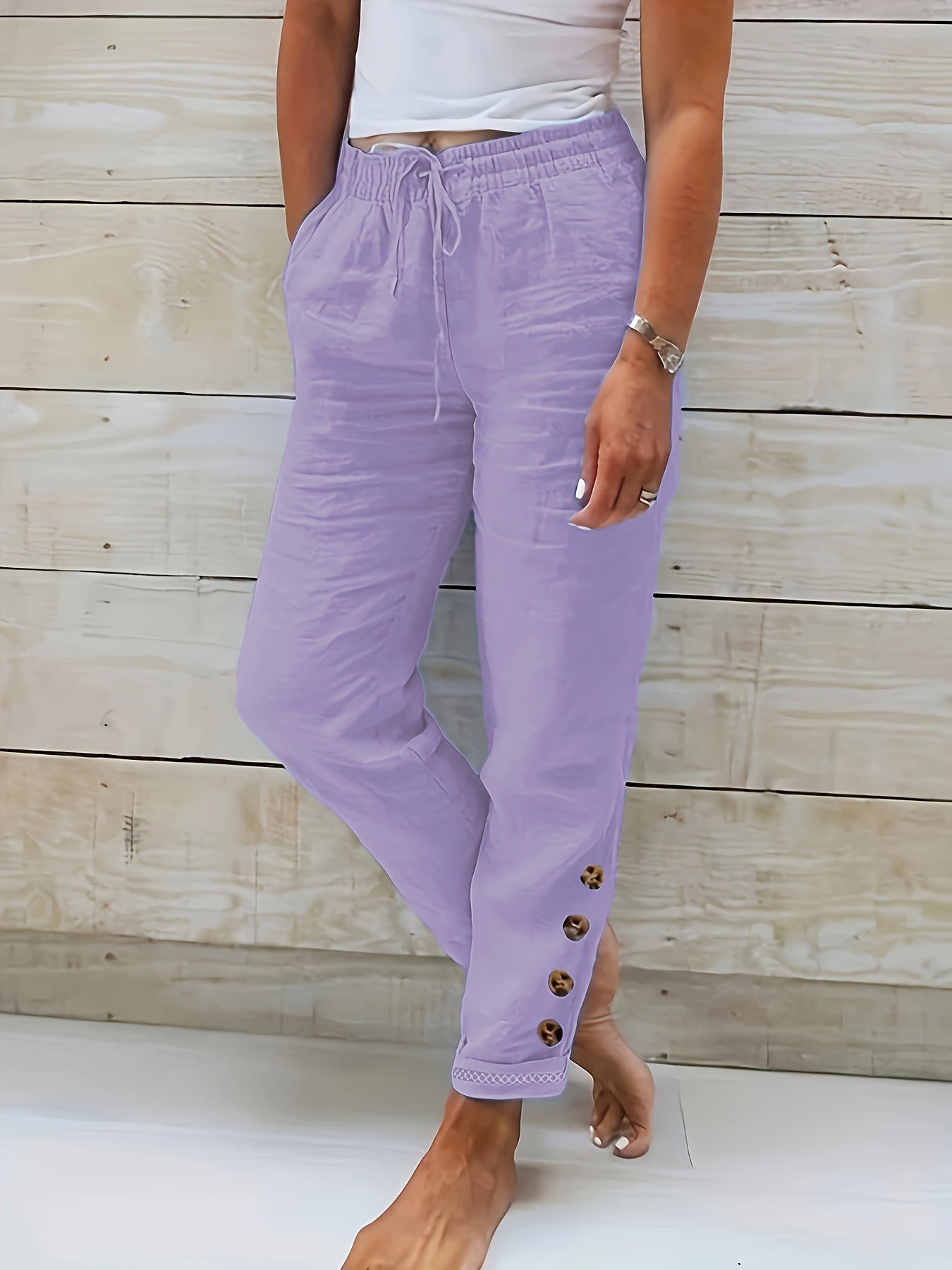 Linnea™ – Pantaloni Slim in Cotone
