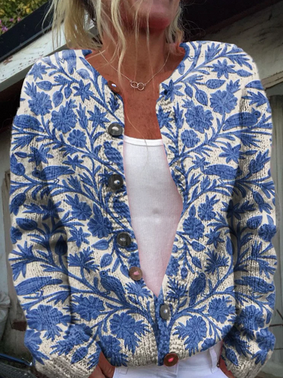 Lowri | Cardigan a Stampa Floreale