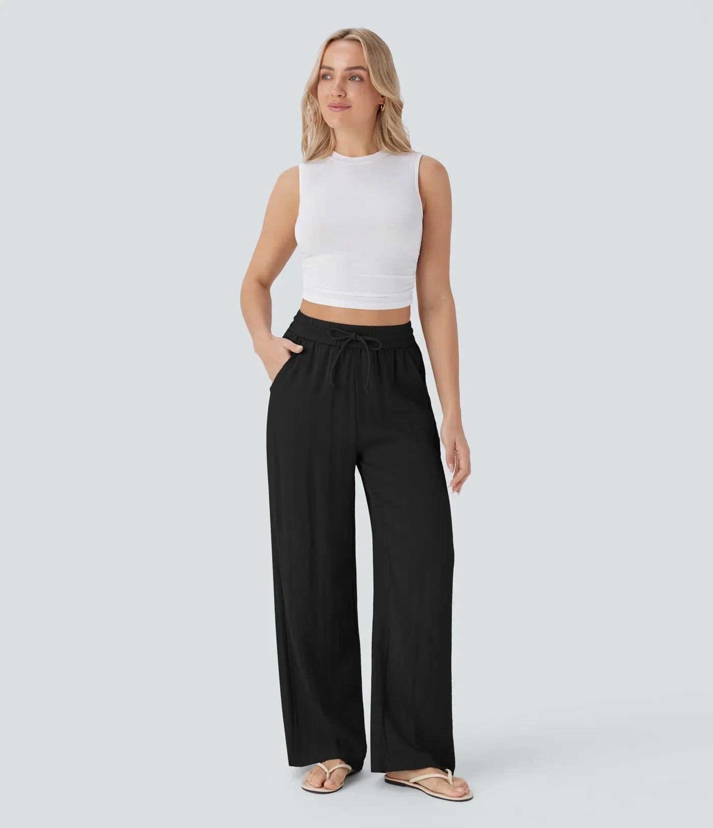 Aria - Elegante Pantaloni in Lino