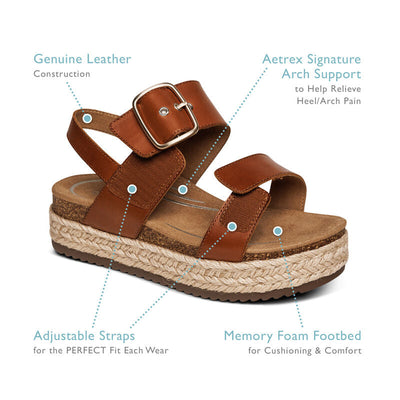 Brooke - Sandali platform con supporto per l'arco plantare