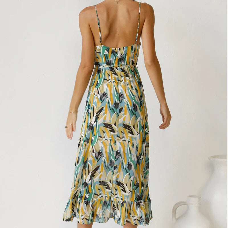 Clara - Elegante vestito lungo con motivo