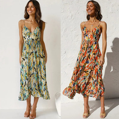 Clara - Elegante vestito lungo con motivo