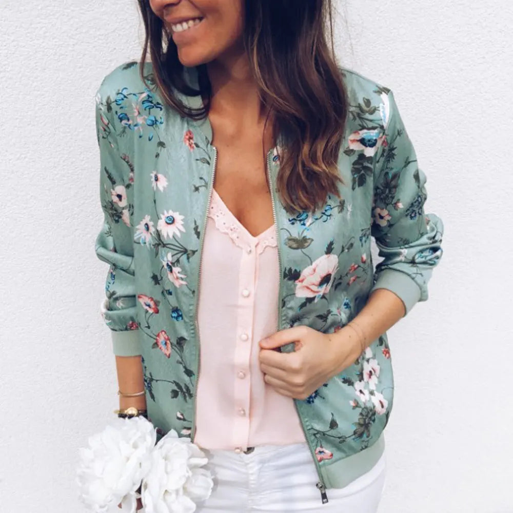 Hazel | Giacca bomber con stampa floreale alla moda