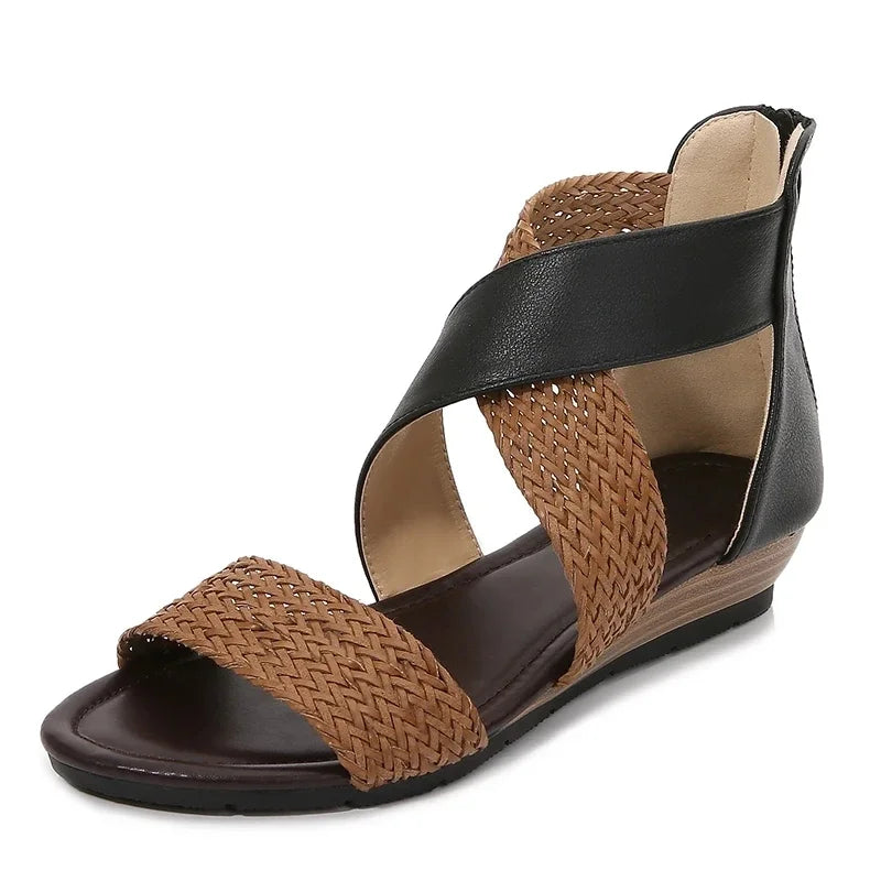 Zoey - Sandali in pelle intrecciata