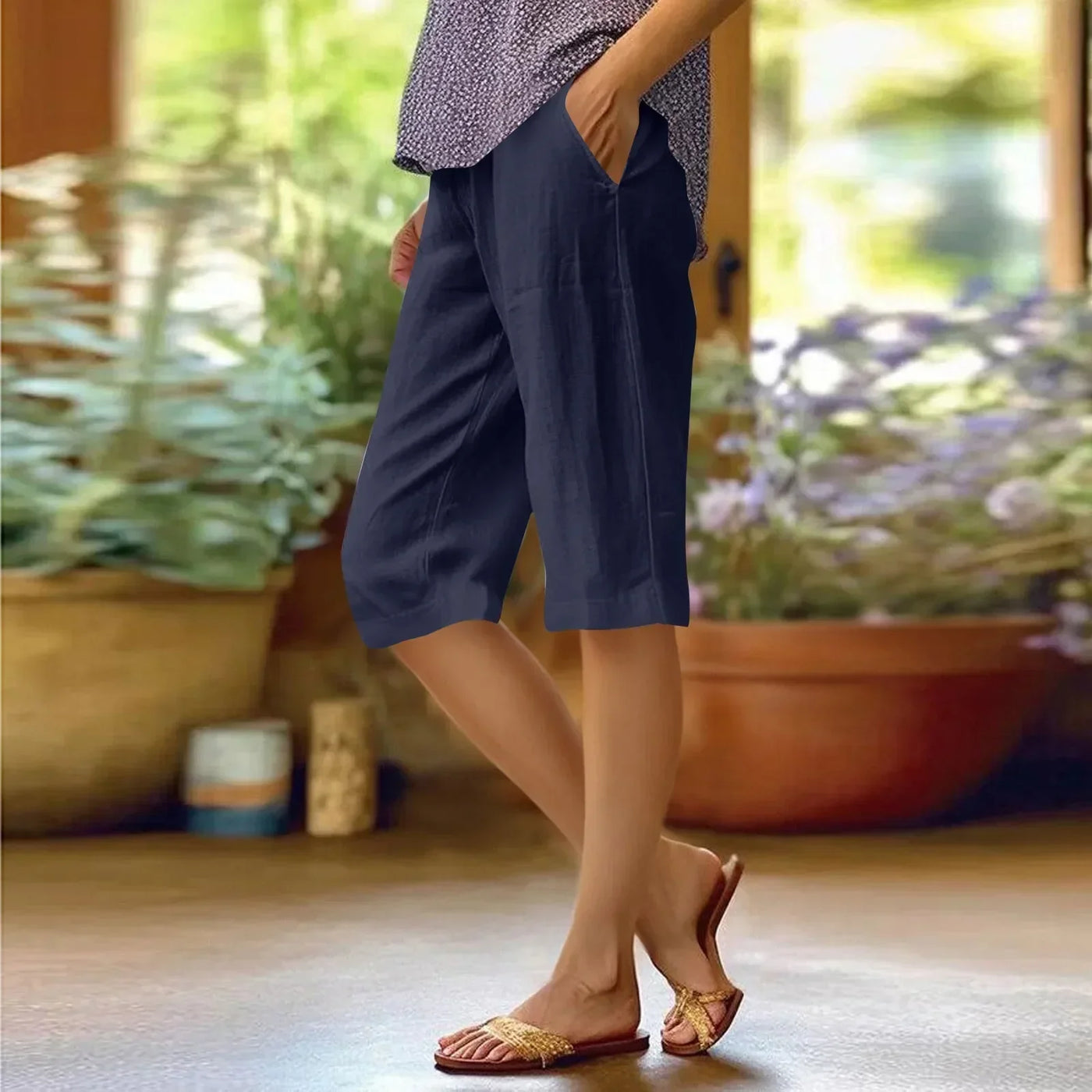 Brenda | Pantaloni Casual a Vita Alta Monocromatici