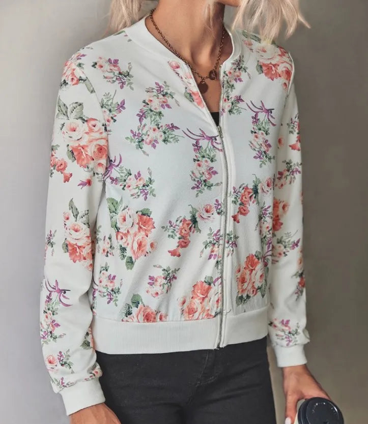 Hazel | Giacca bomber con stampa floreale alla moda