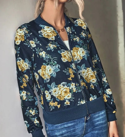 Hazel | Giacca bomber con stampa floreale alla moda