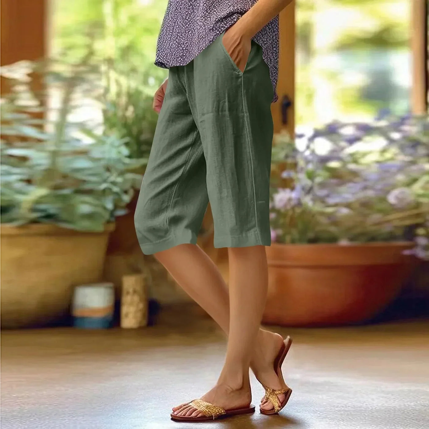 Brenda | Pantaloni Casual a Vita Alta Monocromatici