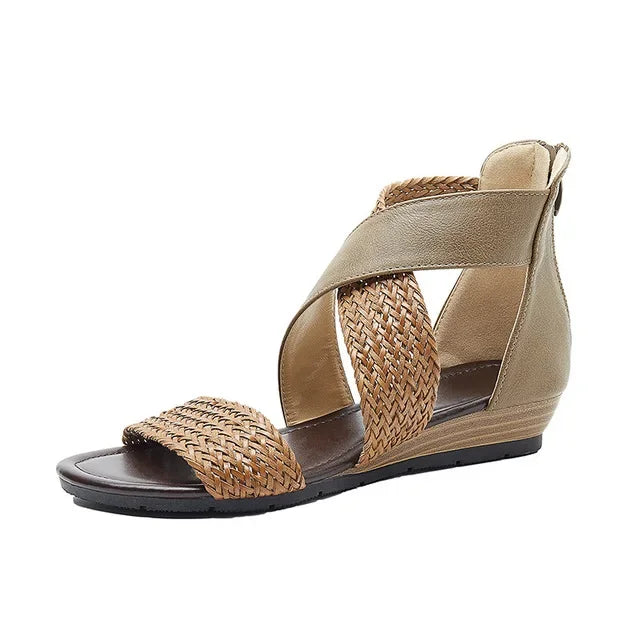 Zoey - Sandali in pelle intrecciata