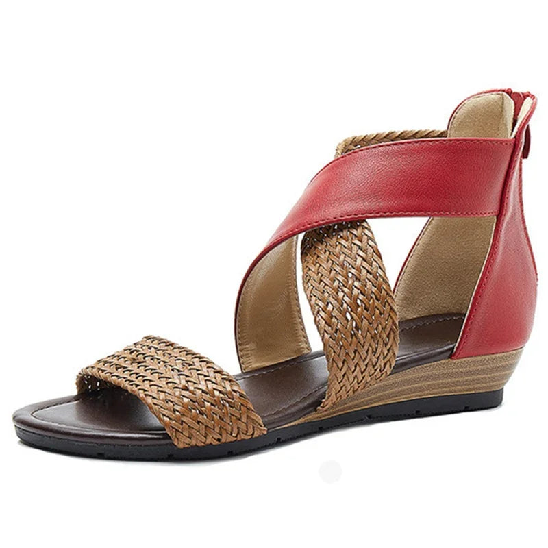 Zoey - Sandali in pelle intrecciata