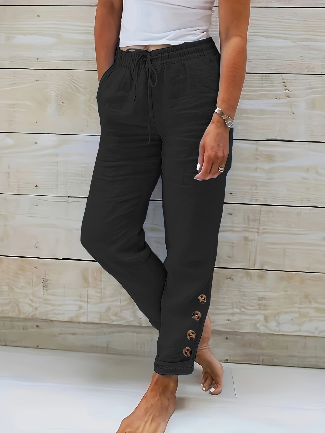 Linnea™ – Pantaloni Slim in Cotone