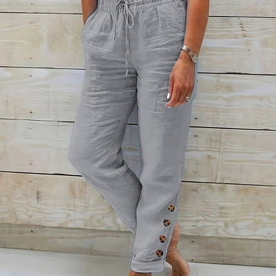 Linnea™ – Pantaloni Slim in Cotone