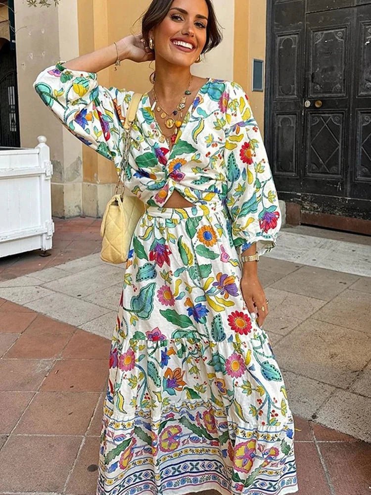 Bea - Abito Maxy Estivo a Fiori