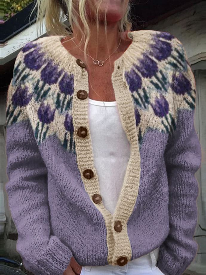 Keysha | Gilet con Motivo Floreale