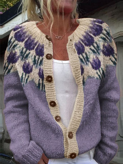 Keysha | Gilet con Motivo Floreale