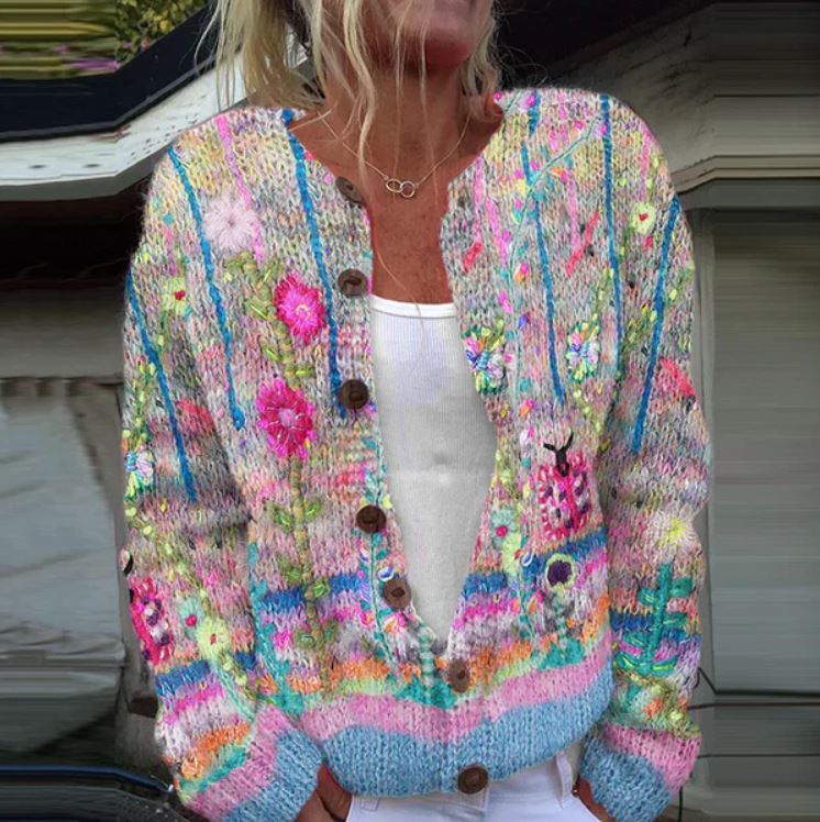 Lowri | Cardigan a Stampa Floreale