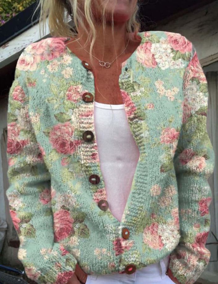 Lowri | Cardigan a Stampa Floreale
