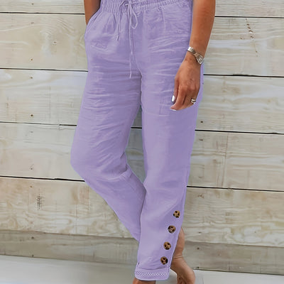 Linnea™ – Pantaloni Slim in Cotone