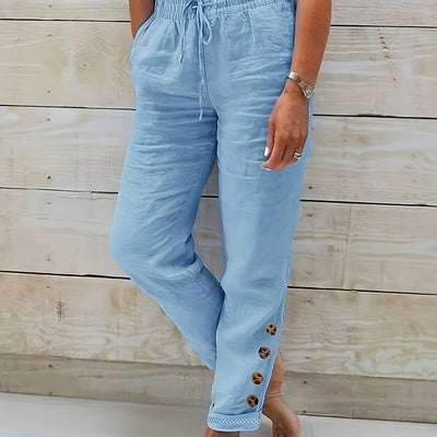 Linnea™ – Pantaloni Slim in Cotone