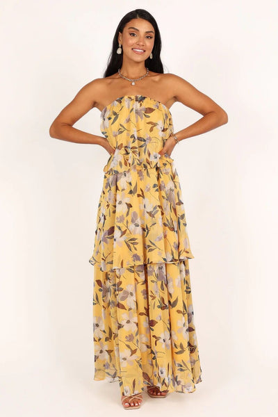 Elsie - Abito Maxy a Pois Senza Spalline