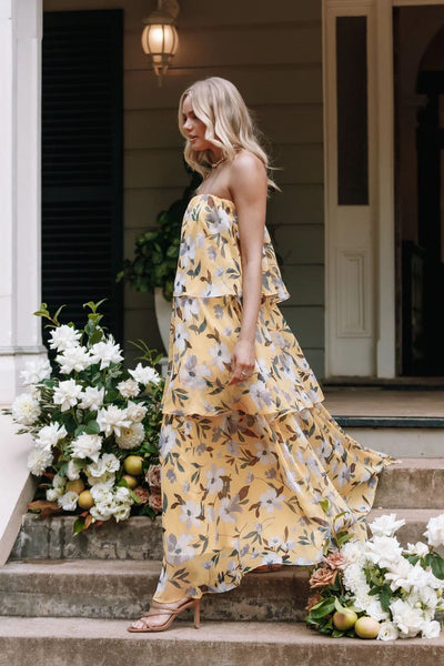 Elsie - Abito Maxy a Pois Senza Spalline