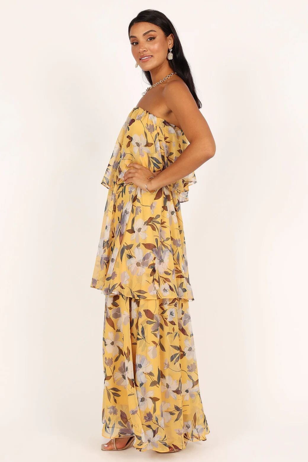 Elsie - Abito Maxy a Pois Senza Spalline