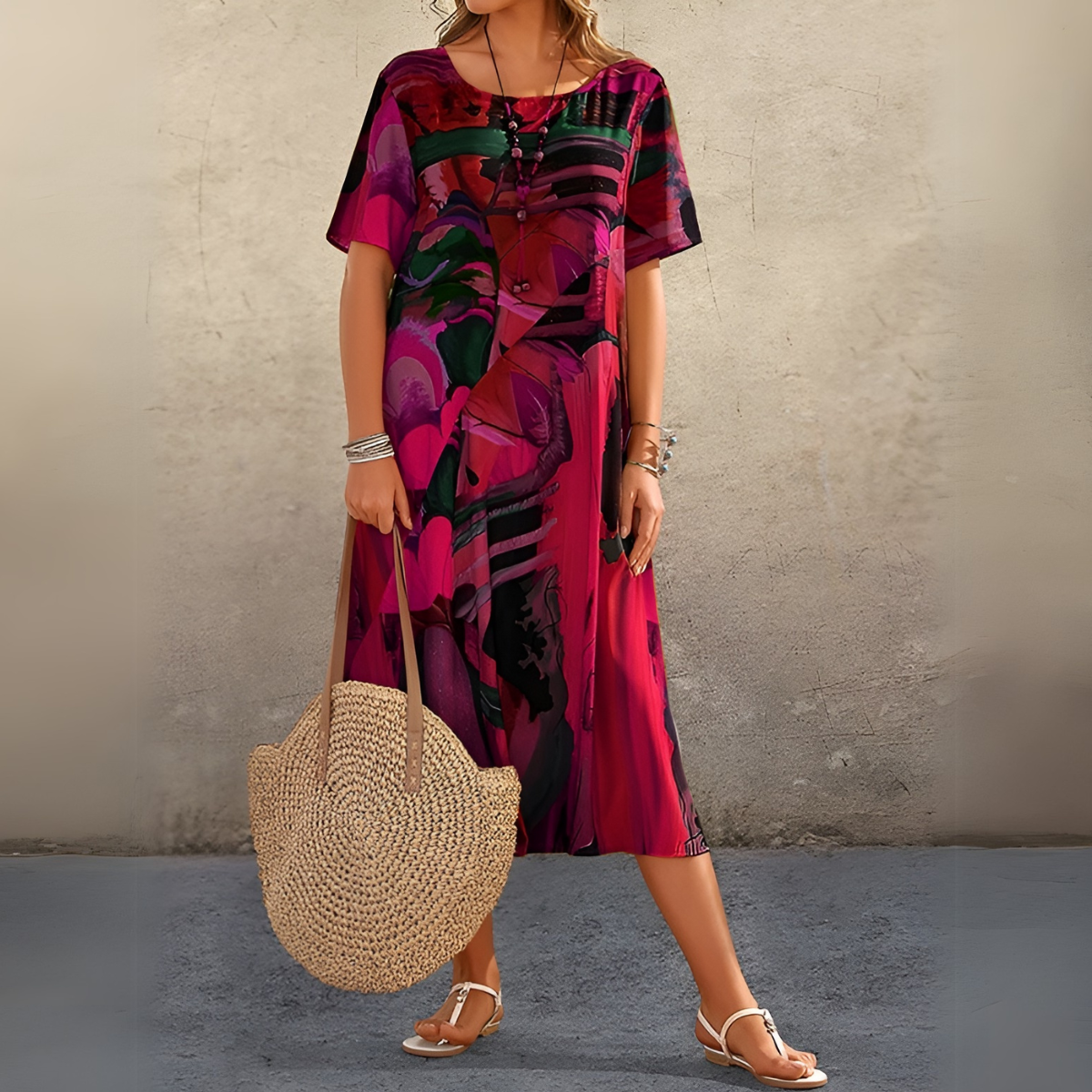 Joelle | Abito floreale fluido ed elegante