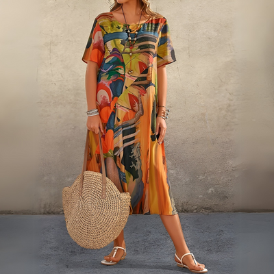 Joelle | Abito floreale fluido ed elegante