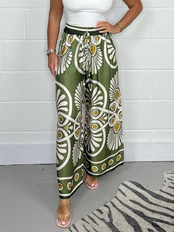 Sally | Pantaloni da Allenamento in Raso Stampati alla Moda