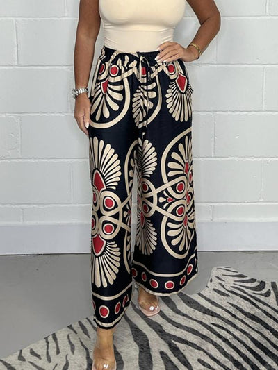 Sally | Pantaloni da Allenamento in Raso Stampati alla Moda