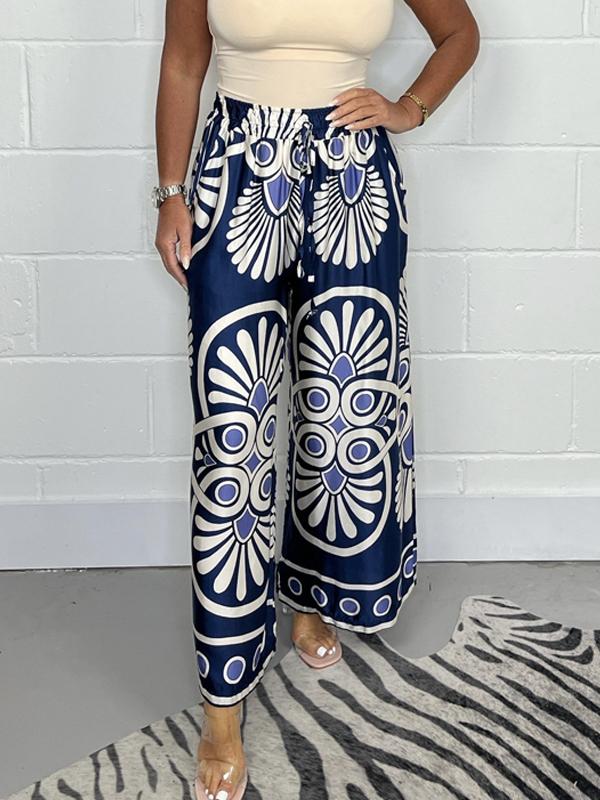 Sally | Pantaloni da Allenamento in Raso Stampati alla Moda