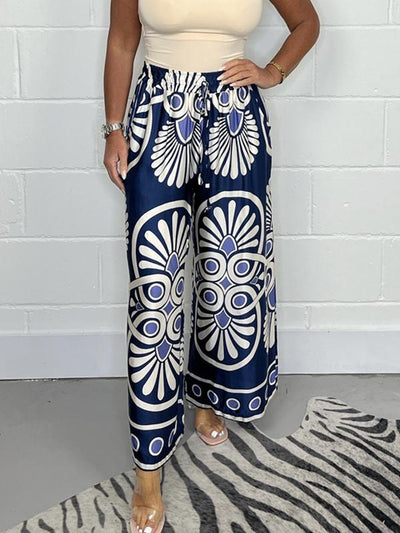 Sally | Pantaloni da Allenamento in Raso Stampati alla Moda