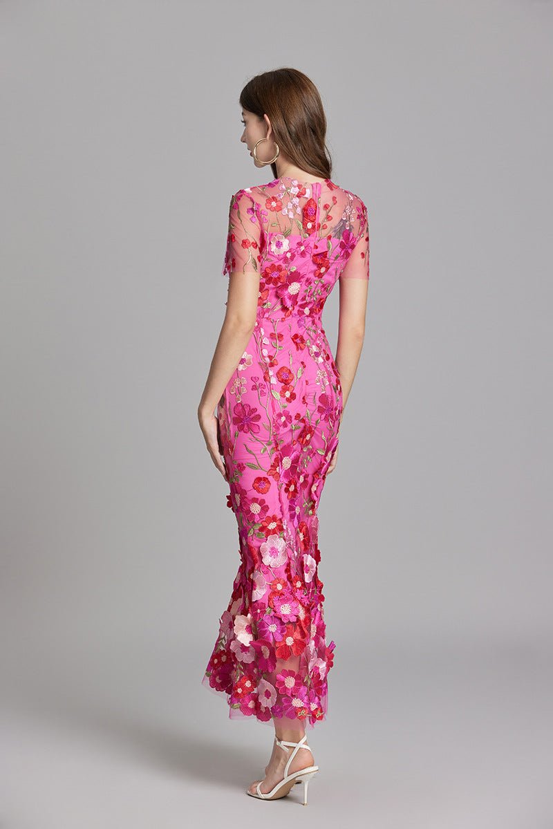 Sophia - Elegante abito floreale in stile midi
