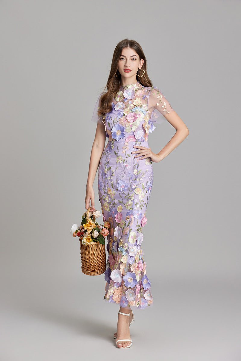Sophia - Elegante abito floreale in stile midi