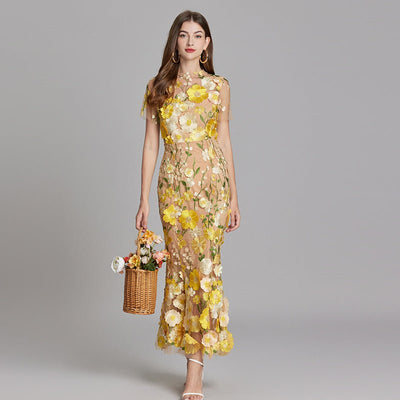 Sophia - Elegante abito floreale in stile midi