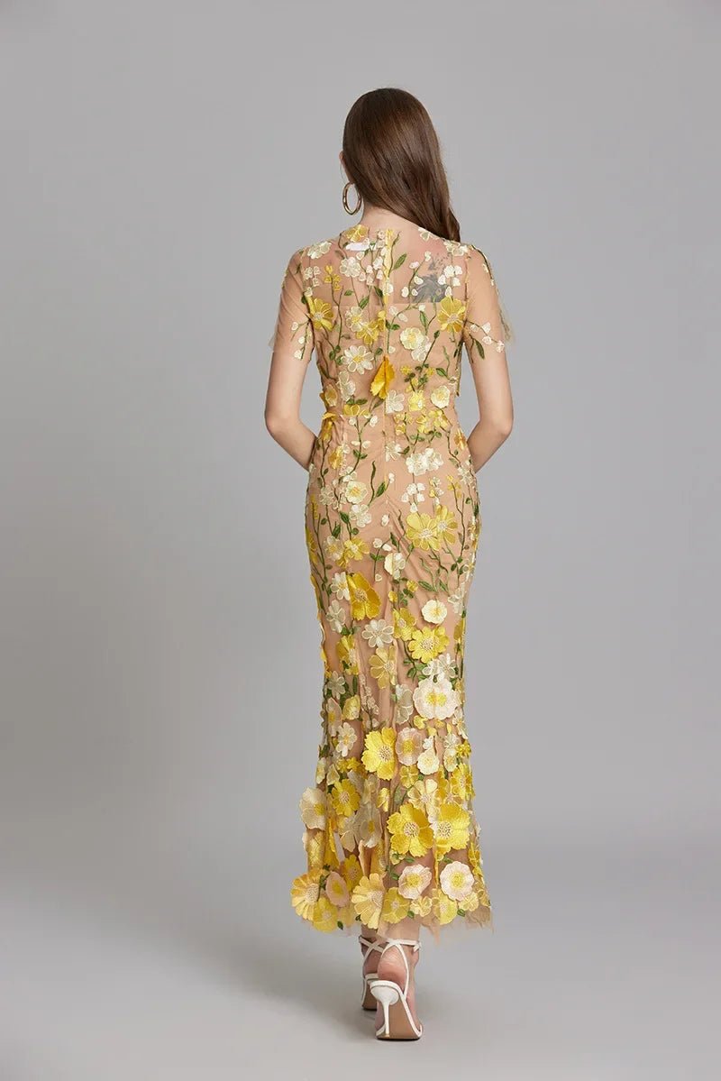 Sophia - Elegante abito floreale in stile midi
