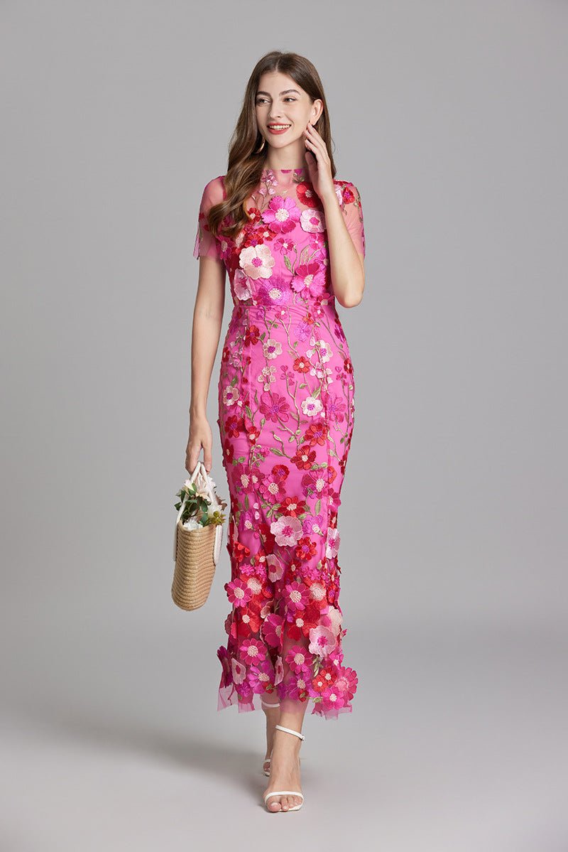 Sophia - Elegante abito floreale in stile midi