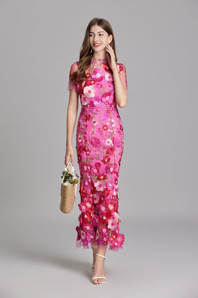 Sophia - Elegante abito floreale in stile midi