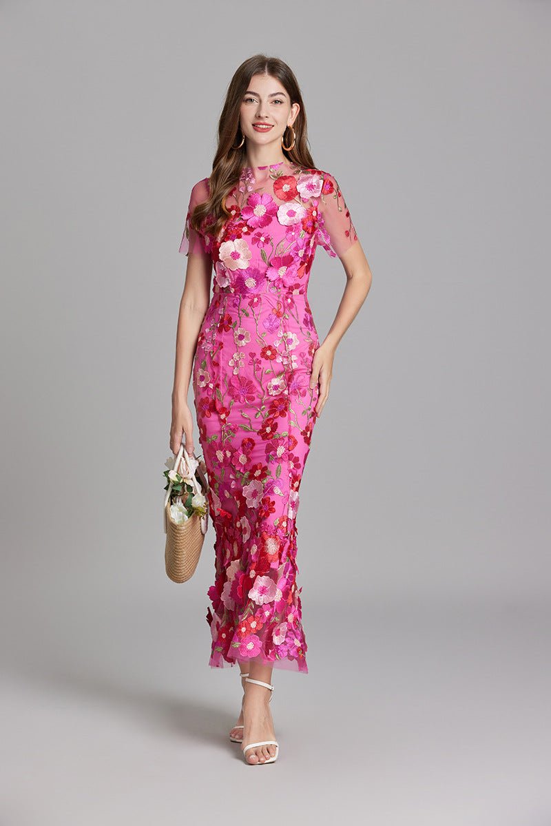 Sophia - Elegante abito floreale in stile midi