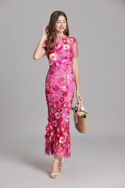 Sophia - Elegante abito floreale in stile midi