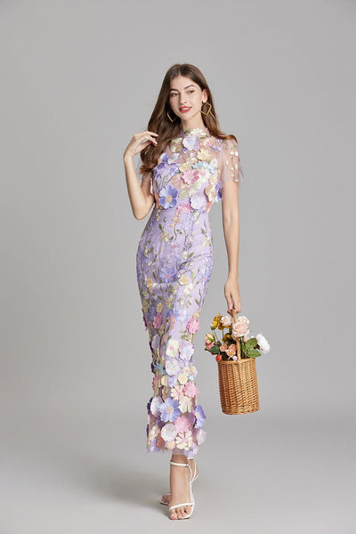 Sophia - Elegante abito floreale in stile midi