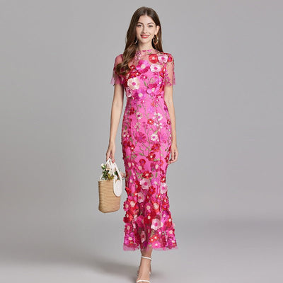 Sophia - Elegante abito floreale in stile midi