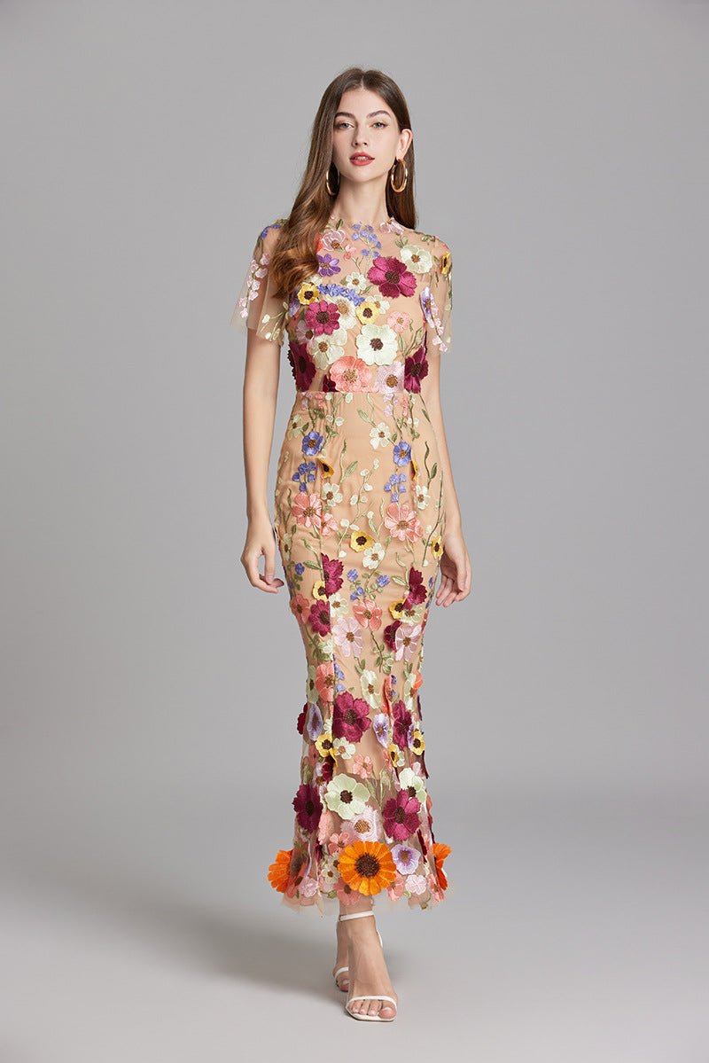 Sophia - Elegante abito floreale in stile midi