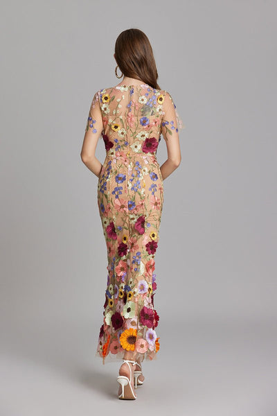 Sophia - Elegante abito floreale in stile midi